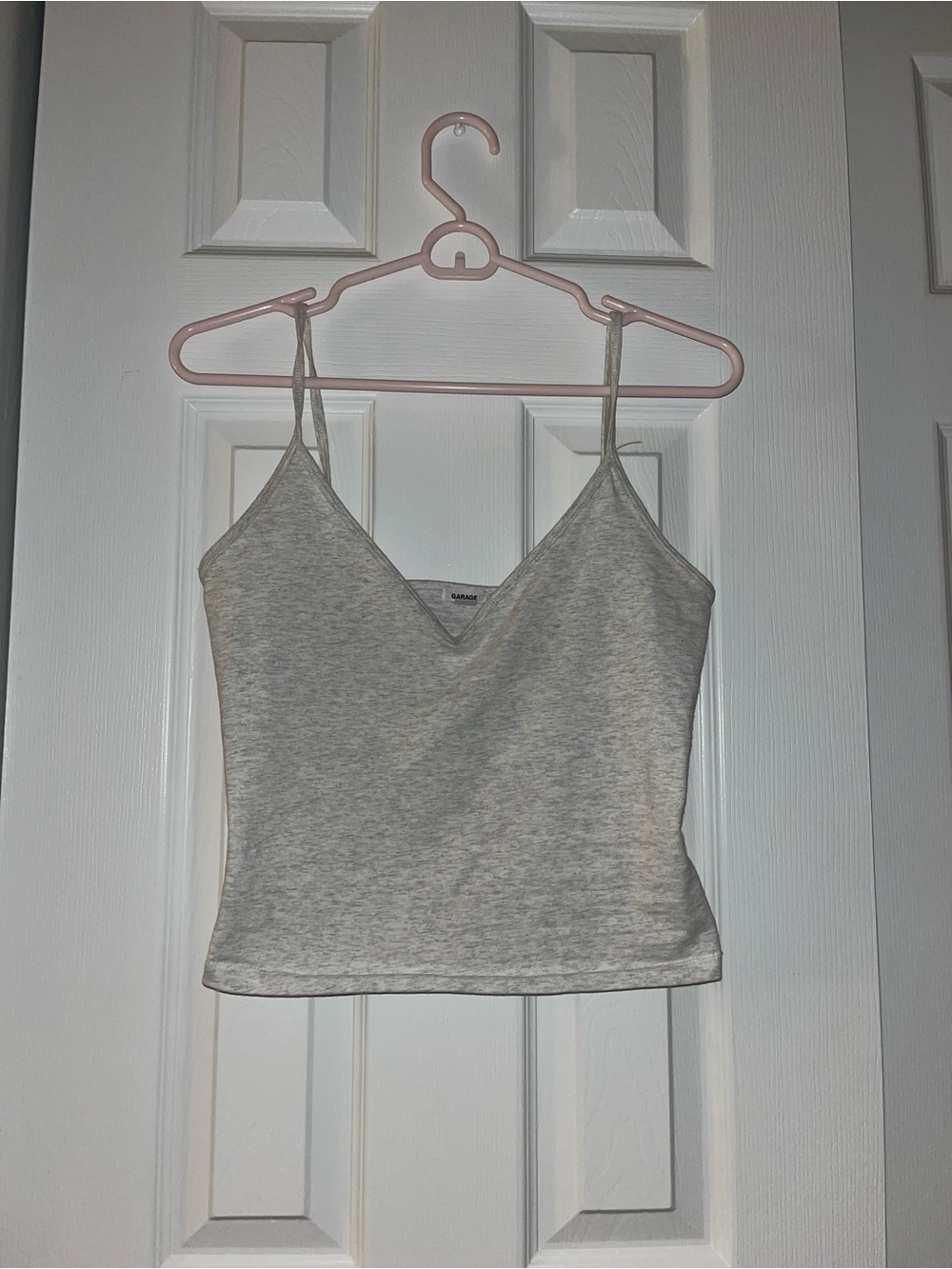 Gray V Neck Tank Top